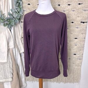 Eddie Bauer Purple Crew Neck pullover sweater shirt size xs